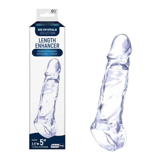 Buy Ice Crystals 1.5 Inch Length Enhancer - Clear 1.5 Inch Penis Extension Sleeve
