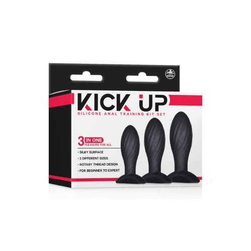 Buy Kick Up - 3 in 1 Silicone Anal Training Set Black 5A at Oh Joy. Discover premium sexual toys with discreet shipping at the best price in NZ