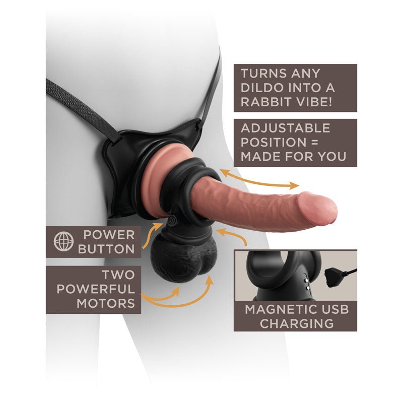 Buy King Cock Elite Ultimate Vibrating Silicone Body Dock Kit - Body Dock Strap - On Harness with 17.8 cm Vibrating Dong & Vibrating Balls at NZ’s Mega Adult Toys Store. Discover premium sex toys with discreet shipping at the best price in NZ