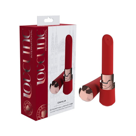 Buy LOVELINE Dahlia - Red - Red 12.5 cm USB Rechargeable Lipstick Vibrator