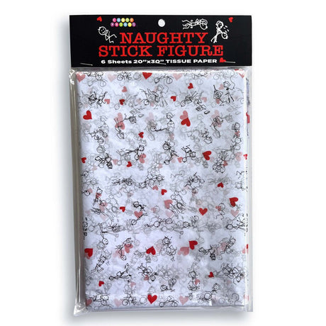 Buy Naughty Stick Figure Tissue Paper Sheets - Novelty Decoration Sheets - 6 Pack