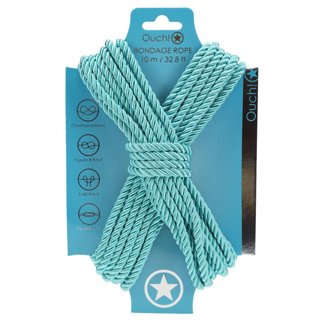 Buy OUCH! Bondage Rope - 10 M - Blue - Blue Nylon Bondage Rope - 10 metre Length