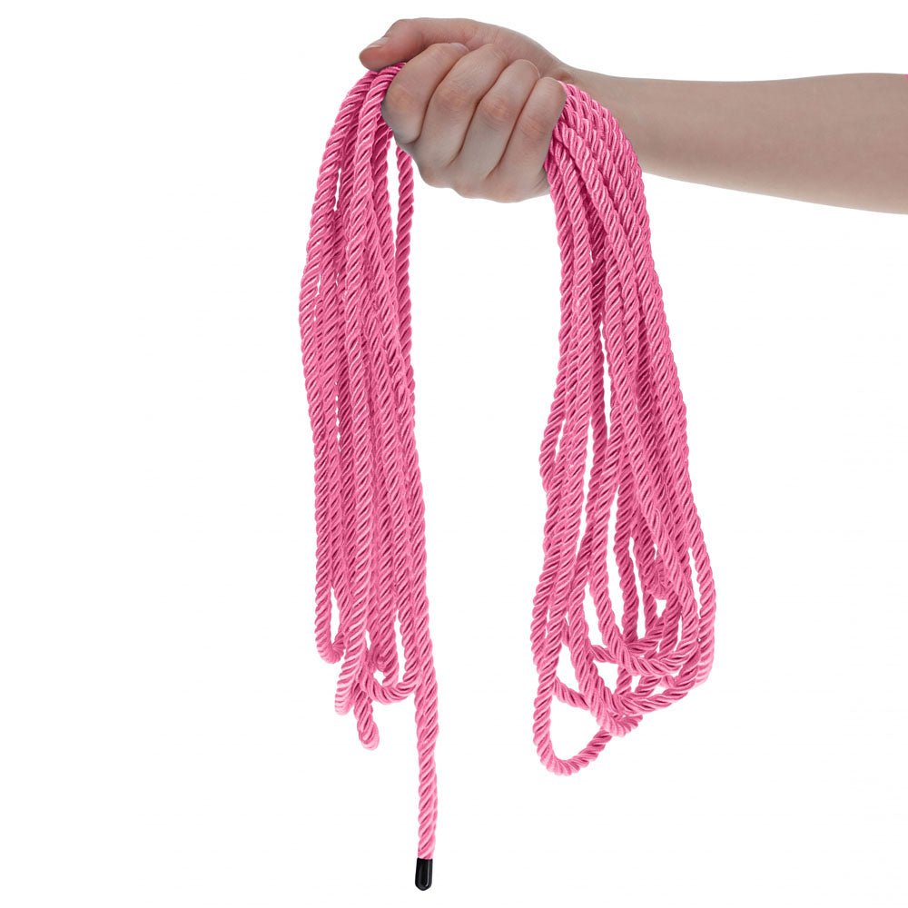 Buy OUCH! Bondage Rope - 10 M - Pink - Pink Nylon Bondage Rope - 10 metre Length