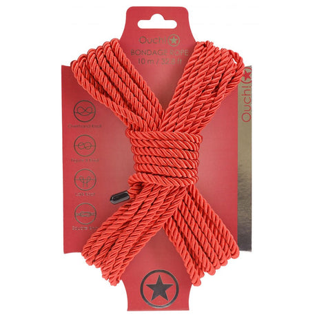 Buy OUCH! Bondage Rope - 10 M - Red - Red Nylon Bondage Rope - 10 metre Length at Oh Joy. Discover premium sexual toys with discreet shipping at the best price in NZ