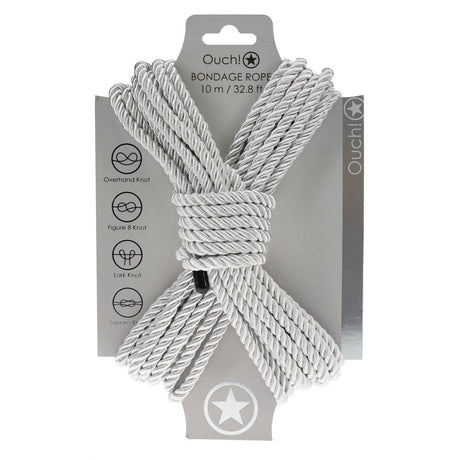 Buy OUCH! Bondage Rope - 10 M - Silver - Silver Nylon Bondage Rope - 10 metre Length at Oh Joy. Discover premium sexual toys with discreet shipping at the best price in NZ
