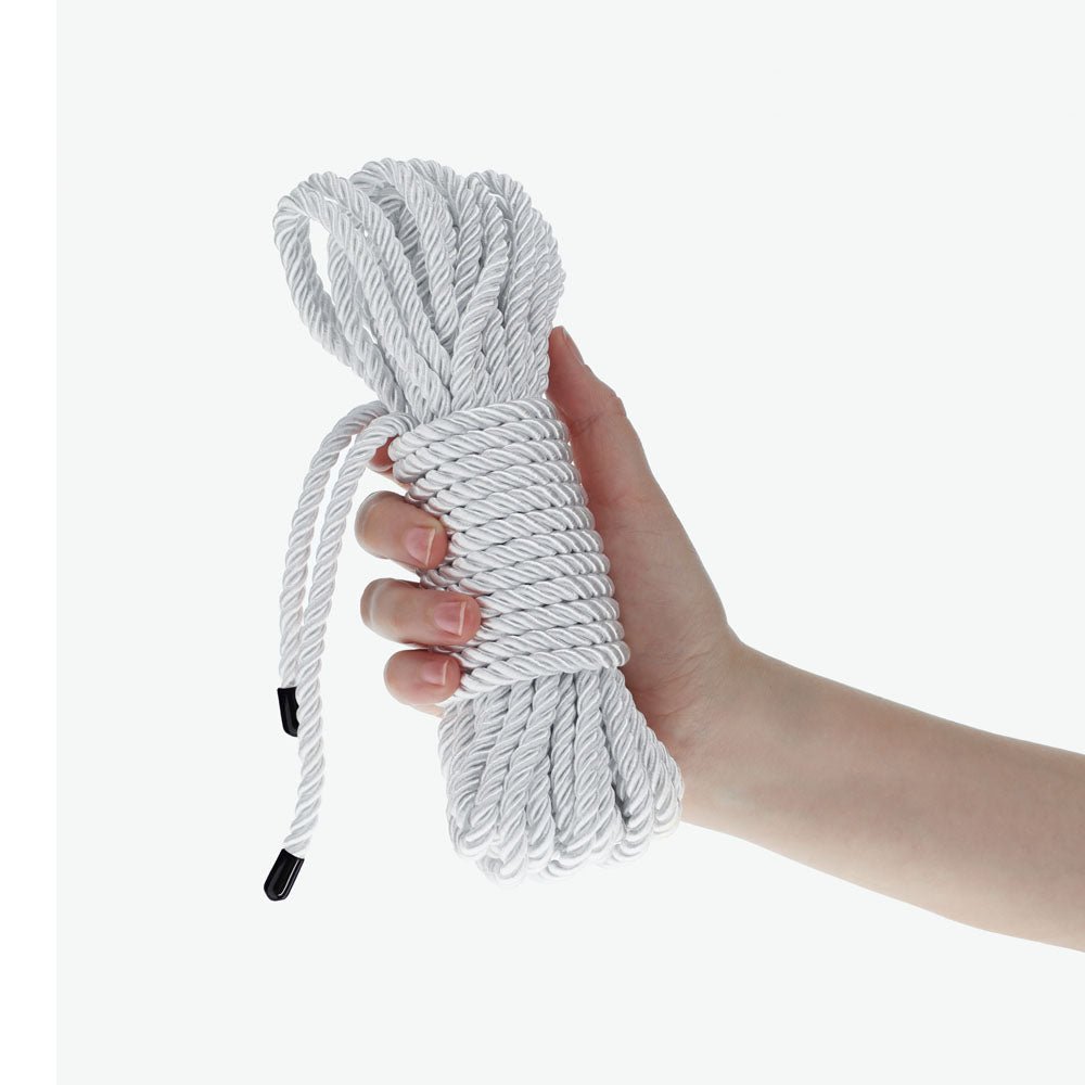 Buy OUCH! Bondage Rope - 10 M - Silver - Silver Nylon Bondage Rope - 10 metre Length