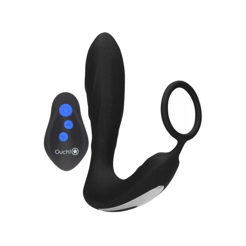 Buy OUCH! E - stim & Vibrating Butt Plug Cock Ring - Black USB Rechargeable Vibrating Butt Plug & Cock Ring with e - Stim at Oh Joy. Discover premium sexual toys with discreet shipping at the best price in NZ