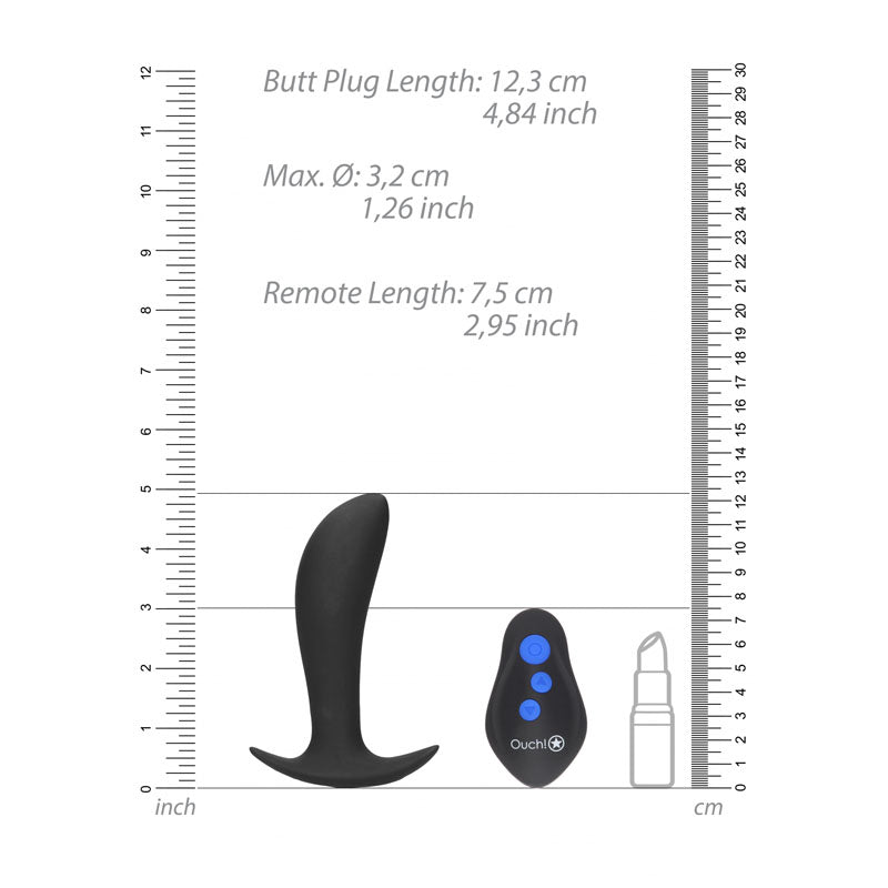 Buy OUCH! e - Stim & Vibrating Butt Plug with Wireless Remote - Black 12.3 cm USB Rechargeable Vibrating Butt Plug with e - Stim at Oh Joy. Discover premium sexual toys with discreet shipping at the best price in NZ