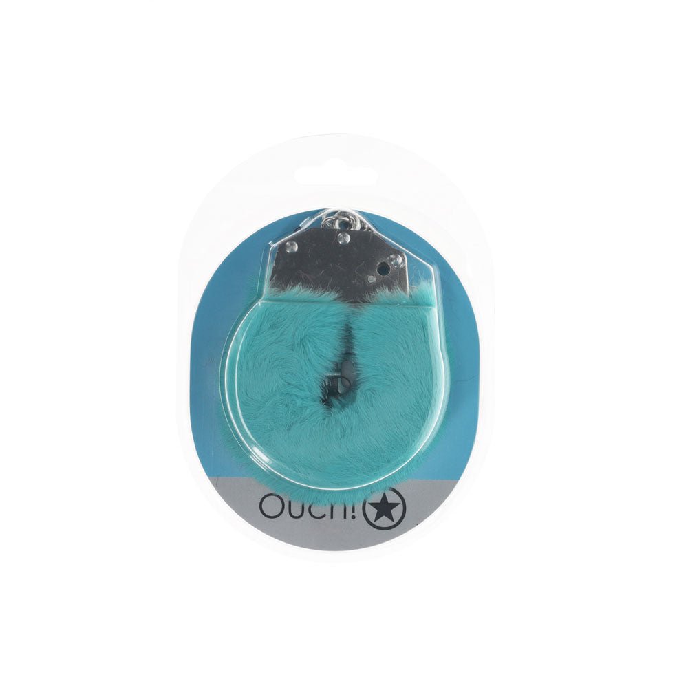 Buy OUCH! Heavy - Duty Fluffy Cuffs - Blue - Blue Fluffy Restraints