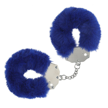 Buy OUCH! Heavy - Duty Fluffy Cuffs - Navy - Navy Fluffy Restraints