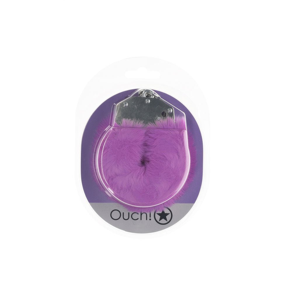 Buy OUCH! Heavy - Duty Fluffy Cuffs - Purple - Purple Fluffy Restraints