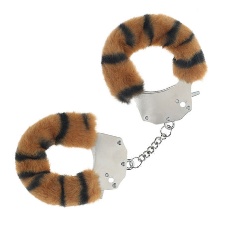 Buy OUCH! Heavy - Duty Fluffy Cuffs - Tiger - Tiger Fluffy Restraints