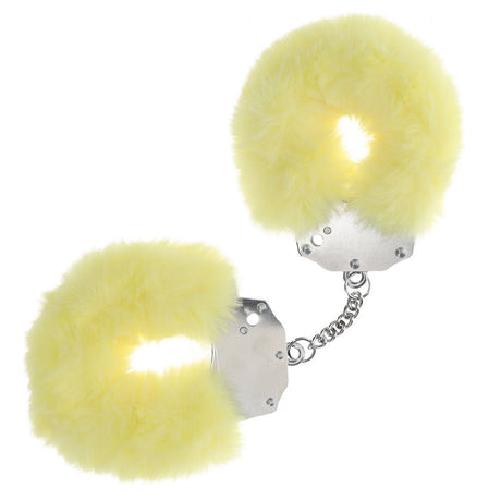 Buy OUCH! Heavy - Duty Fluffy Cuffs - Yellow - Yellow Fluffy Restraints