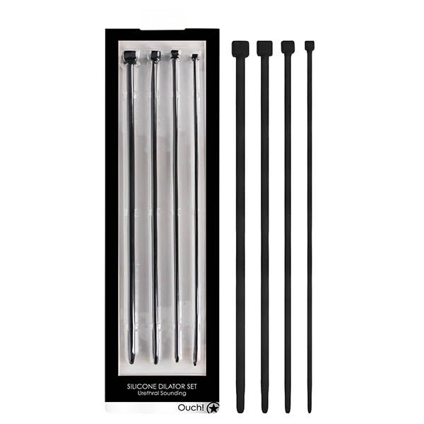 Buy OUCH! Urethral Sounding Dilator Set - Black Silicone Urethral Sound Set