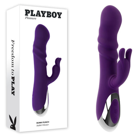 Buy Playboy Pleasure BUNNY PUNCH - Purple 24.4 cm USB Rechargeable Twirling Rabbit Vibrator