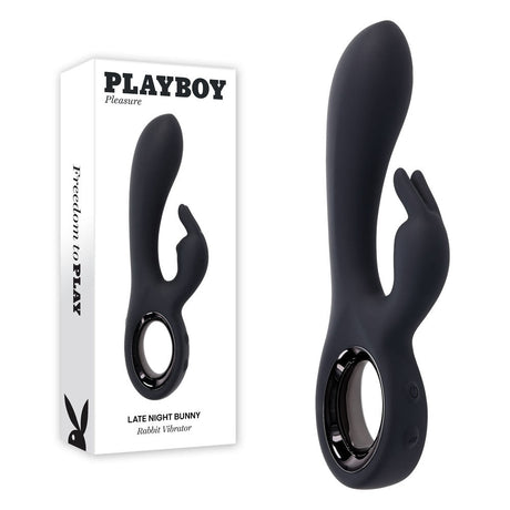 Buy Playboy Pleasure LATE NIGHT BUNNY - Black 20 cm USB Rechargeable Rabbit Vibrator at Oh Joy. Discover premium sexual toys with discreet shipping at the best price in NZ