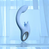 Buy Playboy Pleasure SAPPHIRE SKY - Blue 21.6 cm USB Rechargeable Vibrator with Double Tongue Stimulator