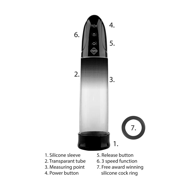Buy Pumped Automatic Rechargeable Luv Pump - Black USB Rechargeable Powered Penis Pump