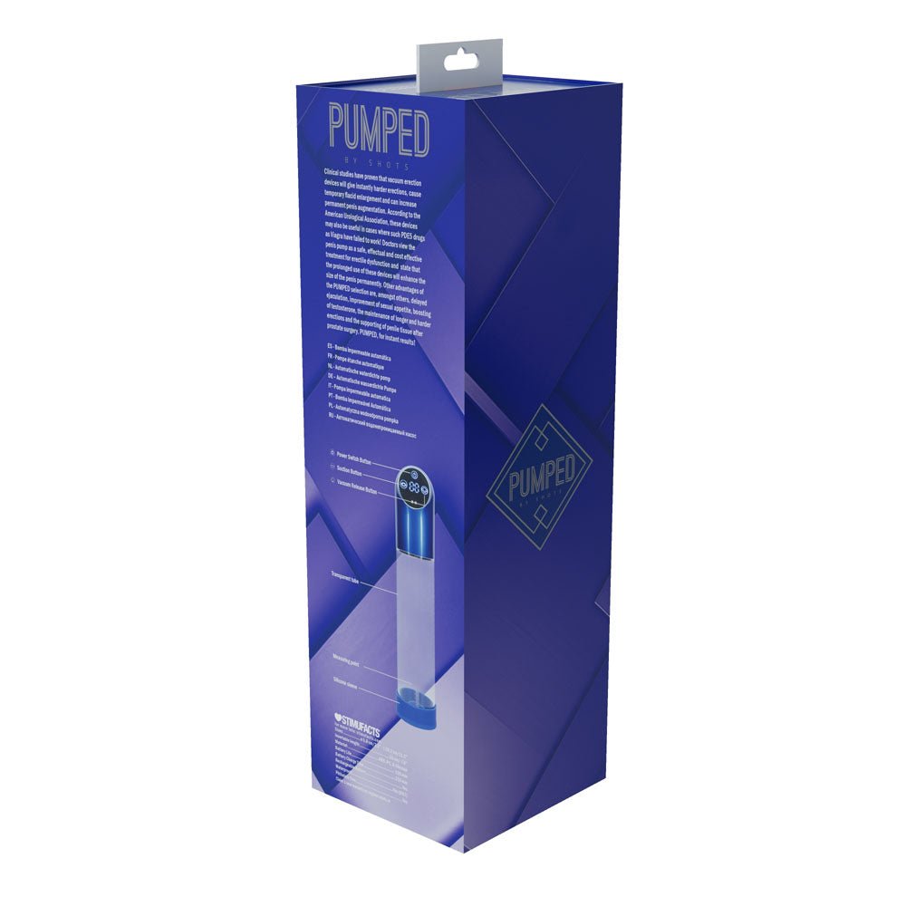 Buy PUMPED Automatic Waterproof Pump - Metal Blue - Blue/Clear USB Rechargeable Automatic Penis Pump