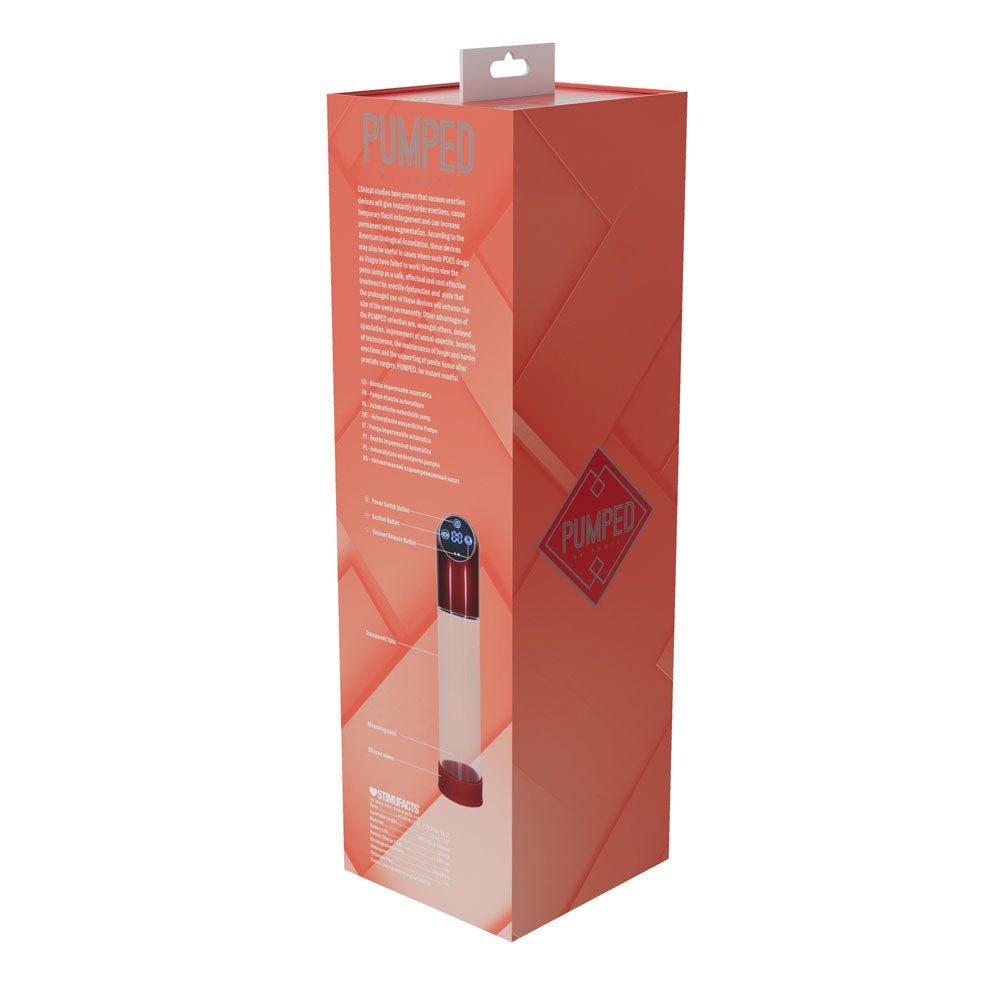 Buy PUMPED Automatic Waterproof Pump - Metal Red - Red/Clear USB Rechargeable Automatic Penis Pump