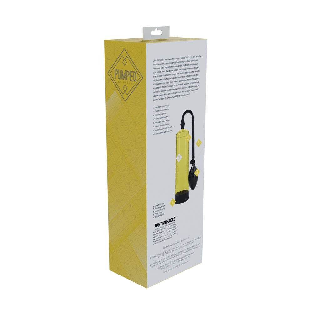 Buy PUMPED Basic Pump 1 - Yellow - Yellow Penis Pump