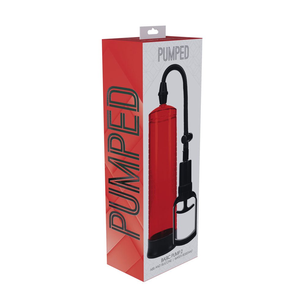 Buy PUMPED Basic Pump 2 - Red - Red Penis Pump