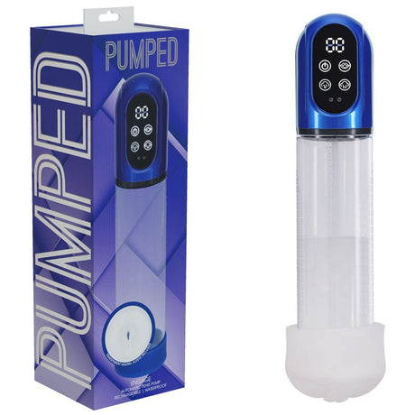 Buy PUMPED Engage Automatic Penis Pump - Blue - Metallic Blue USB Rechargeable Auto Penis Pump