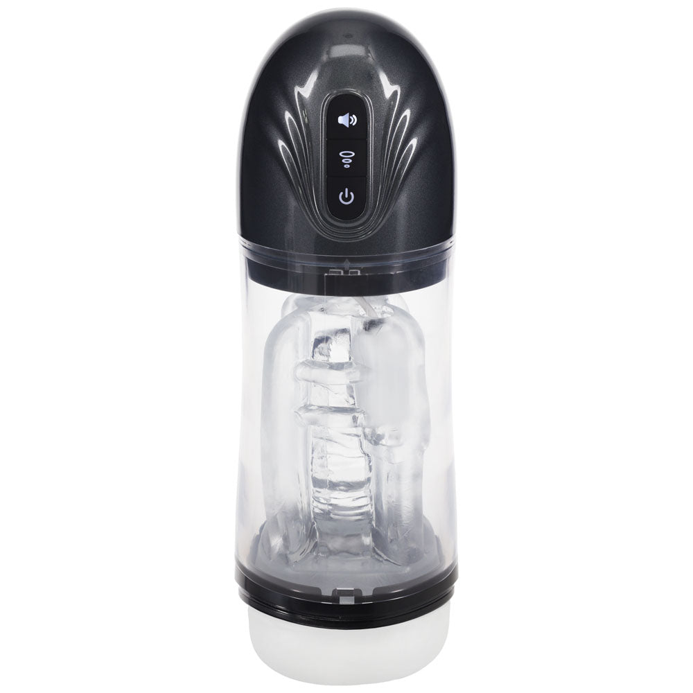 Buy PUMPED SonicPull - Gunmetal - Gunmetal Grey/Clear USB Rechargeable Sucking And Vibrating Auto Masturbator