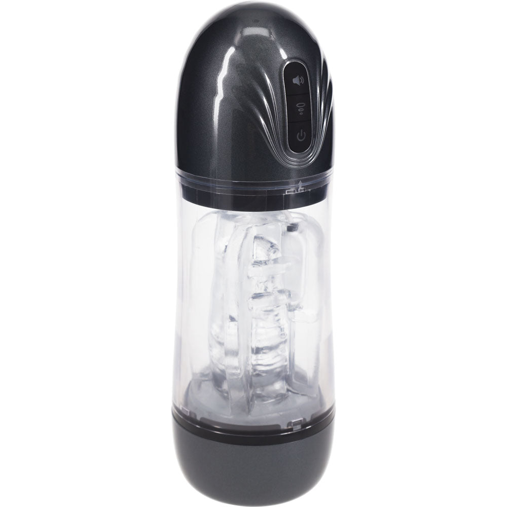 Buy PUMPED SonicPull - Gunmetal - Gunmetal Grey/Clear USB Rechargeable Sucking And Vibrating Auto Masturbator