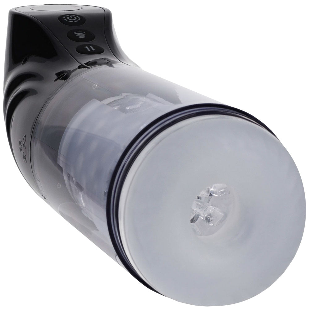 Buy PUMPED Strokemate - Black/Clear USB Rechargeable Sucking Rotating and Thrusting Auto Masturbator