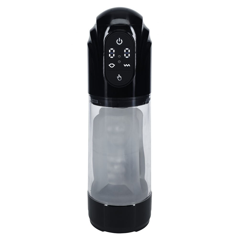 Buy PUMPED TechnoThrust Auto Masturbator - Black/Clear USB Rechargeable Auto Maturbator