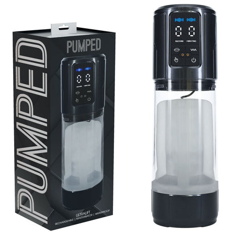 Buy PUMPED UltraLift Automatic Masturbator - Gunmetal Grey/Clear USB Rechargeable Auto Masturbator