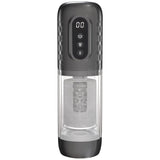 Buy PUMPED Vortex - Gunmetal - Gunmetal Grey/Clear USB Rechargeable Sucking Rotating and Thrusting Auto Masturbator