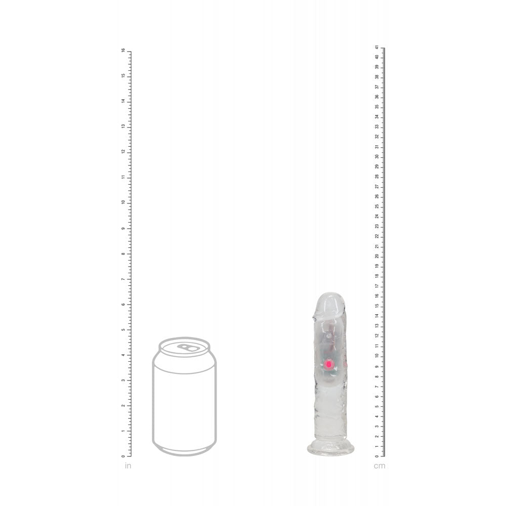 Buy REALROCK 6'' No Balls Wireless Rechargeable LED Vibrating Dong - Clear with LED 16.5 cm USB Rechargeable Vibrating Dong with Remote