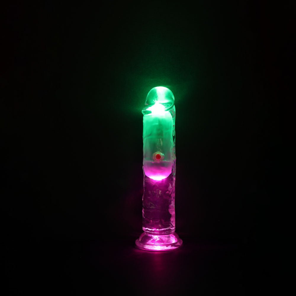 Buy REALROCK 6'' No Balls Wireless Rechargeable LED Vibrating Dong - Clear with LED 16.5 cm USB Rechargeable Vibrating Dong with Remote