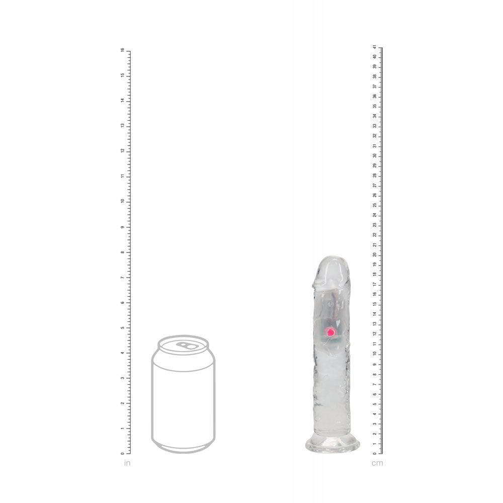 Buy REALROCK 7'' No Balls Wireless Rechargeable LED Vibrating Dong - Clear with LED 20 cm USB Rechargeable Vibrating Dong with Remote