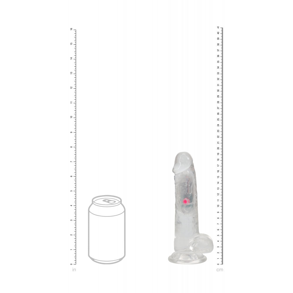 Buy REALROCK 7'' with Balls Wireless Rechargeable LED Vibrating Dong - Clear with LED 19.5 cm USB Rechargeable Vibrating Dong with Remote