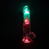 Buy REALROCK 8'' with Balls Wireless Rechargeable LED Vibrating Dong - Clear with LED 22.5 cm USB Rechargeable Vibrating Dong with Remote