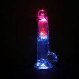 Buy REALROCK 8'' with Balls Wireless Rechargeable LED Vibrating Dong - Clear with LED 22.5 cm USB Rechargeable Vibrating Dong with Remote