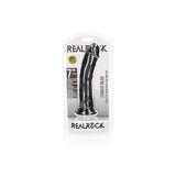 Buy REALROCK Realistic Regular Curved Dildo with Suction Cup - 18 cm - Black 18 cm (7'') Dong