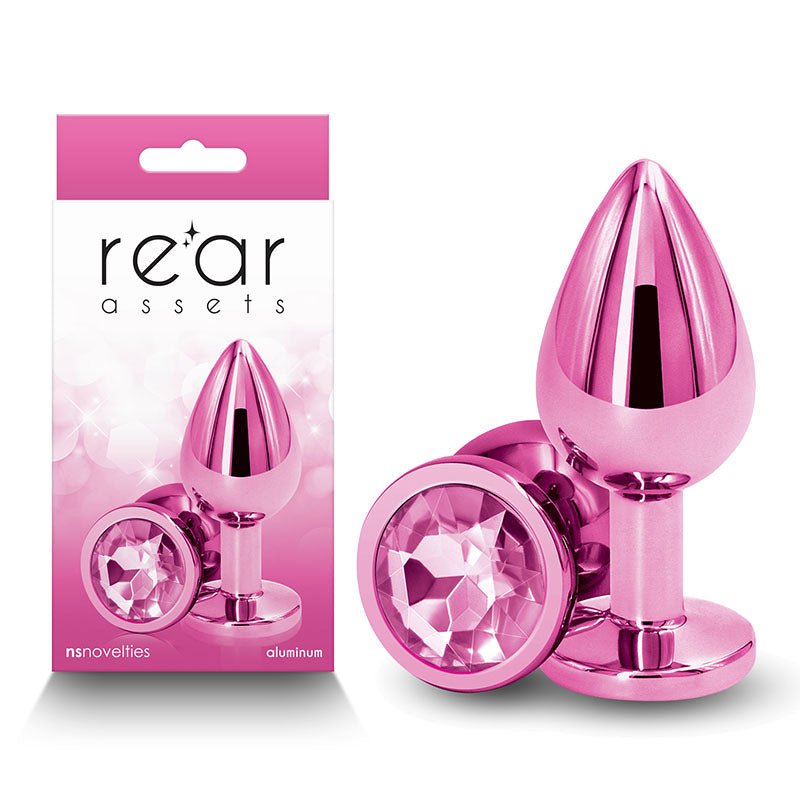 Buy Rear Assets - Medium - Pink - Pink 8.2 cm Medium Metal Butt Plug with Pink Round Gem Base at NZ’s Mega Adult Toys Store. Discover premium sex toys with discreet shipping at the best price in NZ