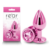 Buy Rear Assets - Medium - Pink - Pink 8.2 cm Medium Metal Butt Plug with Pink Round Gem Base at NZ’s Mega Adult Toys Store. Discover premium sex toys with discreet shipping at the best price in NZ