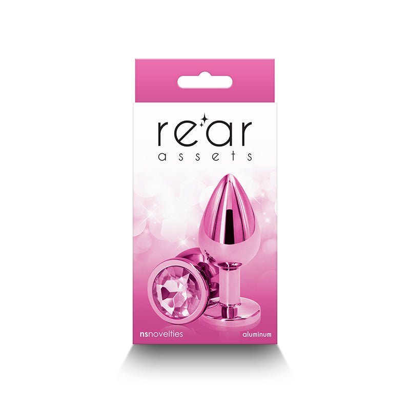 Buy Rear Assets - Medium - Pink - Pink 8.2 cm Medium Metal Butt Plug with Pink Round Gem Base at NZ’s Mega Adult Toys Store. Discover premium sex toys with discreet shipping at the best price in NZ