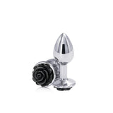 Buy Rear Assets Rose - Small - Chrome 7.6 cm Metal Butt Plug with Black Rose Base at NZ’s Mega Adult Toys Store. Discover premium sex toys with discreet shipping at the best price in NZ