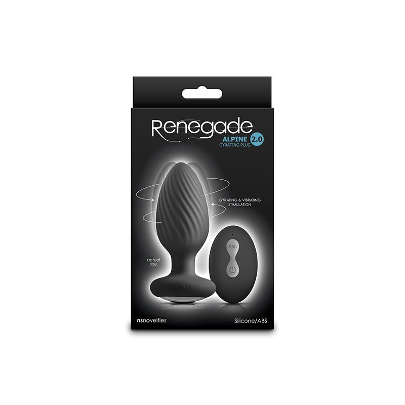 Buy Renegade Alpine 2.0 - Black 10.7 cm USB Rechargeable Gyrating Anal Plug with Remote at NZ’s Mega Adult Toys Store. Discover premium sex toys with discreet shipping at the best price in NZ