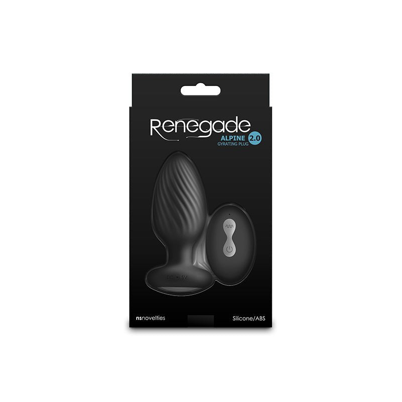 Buy Renegade Alpine 2.0 - Black 10.7 cm USB Rechargeable Gyrating Anal Plug with Remote at NZ’s Mega Adult Toys Store. Discover premium sex toys with discreet shipping at the best price in NZ
