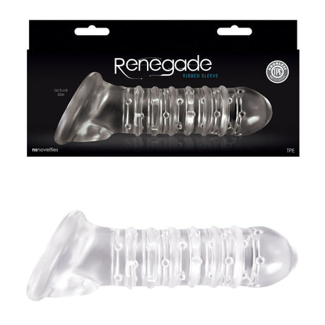 Buy Renegade - Ribbed Extension - Clear Penis Extension Sleeve
