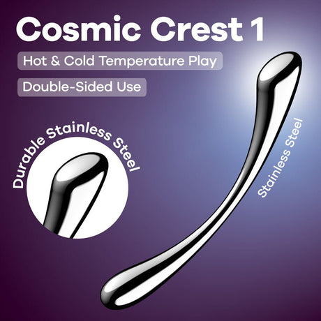 Buy Satisfyer Cosmic Crest 1 - Chrome Steel 24 cm Dildo