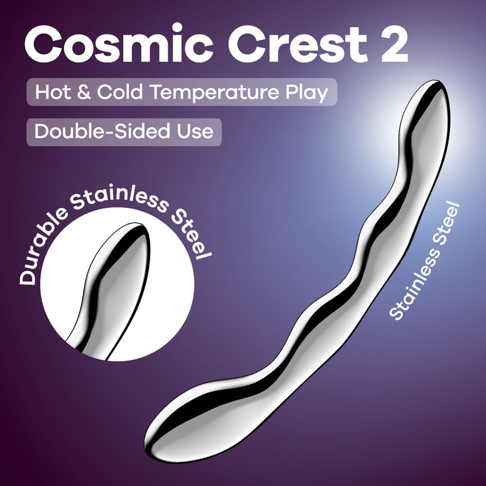 Buy Satisfyer Cosmic Crest 2 - Chrome Steel 20.5 cm Dildo