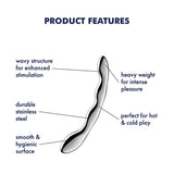Buy Satisfyer Cosmic Crest 2 - Chrome Steel 20.5 cm Dildo